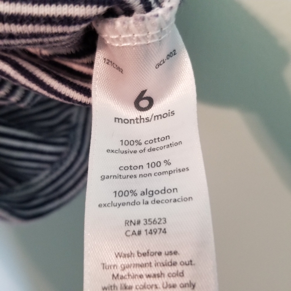 CARTERS little husky stripped onsie - Picture 3 of 4